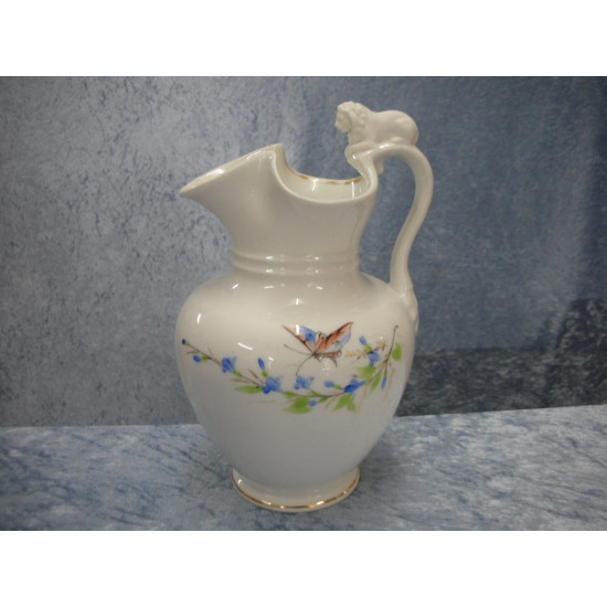 Lion jug / Chocolate jug with flower decor, 5.24 cm, Bing & Grondahl
