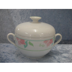 Fleur Rosa, Sugar bowl with lid no 302, 9x13x10 cm, Factory first, B&G