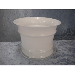 Glass flowerpot white, size medium, 13x17.5 cm, Holmegaard