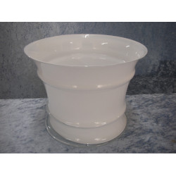 Glass flowerpot white, size large, 15x20 cm, Holmegaard