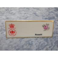 Roselil china, Dealer Sign, 3.7x9.6x2.5 cm, Factory first, Bing & Grondahl