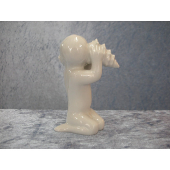 Sea boy with shell no 2264, 11 cm, Factory first, Bing & Grondahl
