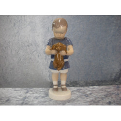 Ole / Boy with dog no 1747 + 422, 17.5 cm, Factory first, Bing & Grondahl