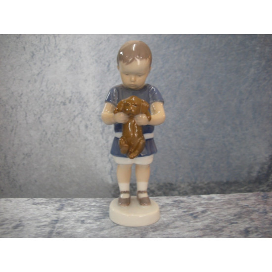 Ole / Boy with dog no 1747 + 422, 17.5 cm, Factory first, Bing & Grondahl