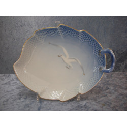 Seagull with gold, Dish leaf no 199 + 357, 25x18.5 cm, Bing & Grondahl