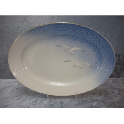 Seagull with gold, Dish no 16 + 316, 4x34x23 cm, Bing & Grondahl