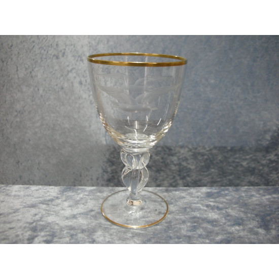 Seagull glass with gold, Red Wine, 13.2 cm, Lyngby