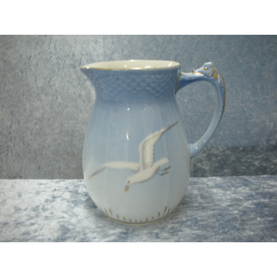 Seagull with gold, Milk pot no 187, 13.5 cm, Bing & Grondahl