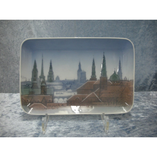 Dish no 1301/6556, The city with the beautiful towers, 19.5x12.8 cm, B&G