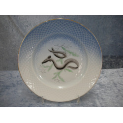 Seagull with gold, Fish plate no 26 Eel no 8, 21.5 cm, 2. sorting, B&G
