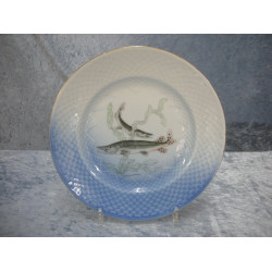 Seagull with gold, Fish plate no 26 Pike No. 4, 21.5 cm, 2. sorting, B&G