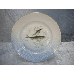 Seagull with gold, Fish plate no 26 Herring no. 1, 21.5 cm, 2. sorting, B&G